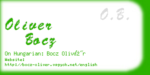 oliver bocz business card